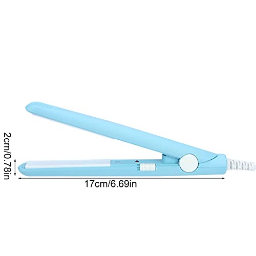 Plancha de cabello mini 2 en 1 con placas cerámicas azul miniatura 1