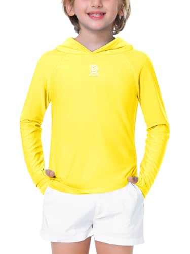Image of Remimi Kids Sun Shirt Rash Guard Quick Dry Sun Protection Athletic Hoodie Hiking Shirts 3-12 Years