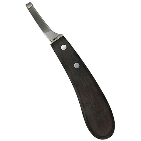 DIAMOND FARRIER LH Hand NarrBlade Hoof Knife, Narrow - Left, Plain Cover