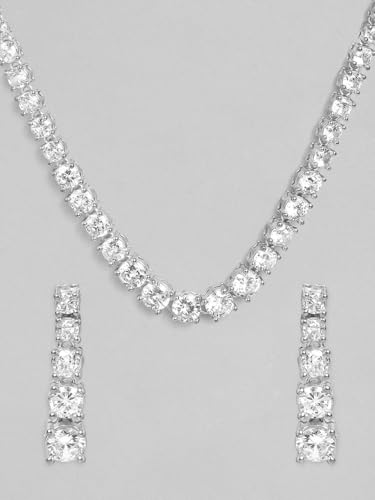Juego de joyas chapadas en plata DMZ-2887 en latón talla S 4