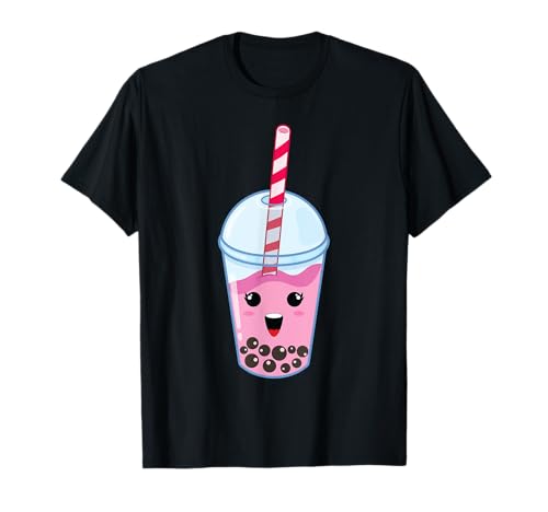 Kawaii Boba Milk Tea | Cute Strawberry Bubble Tea Lover Gift T-Shirt