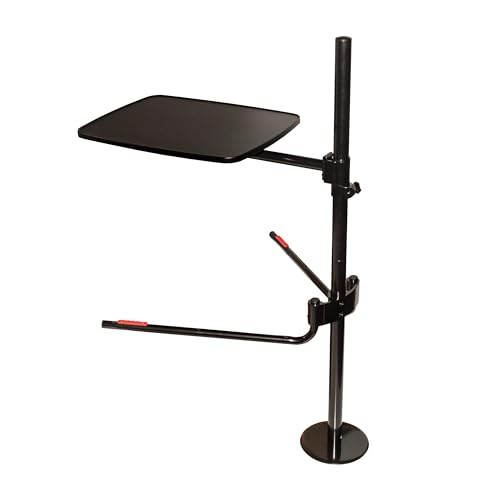 Able Life Universal Overbed Table, Adjustable Medical Lap-Desk and Large Oversized Bedside Tray, 360 Degree Swivel-Tray & Laptop Computer Desk for Home Beds, Black by Able Life Comfortably Independent - Used condition - US$60.29