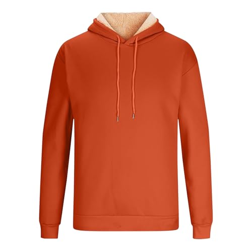 Mens Fleece Hoodie Casual Sherpa Pullover Drawstring Thick Warm Heavy Weight Hooded Sweatshirt 2024 Winter Clothes3