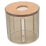 Cabilock Caja De Pañuelos con Tapa De Madera Organizador Papel Higiénico Portarrollos Redondo para Cocina Dispensador De Papel Higiénico Soporte Decorativo