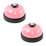 Namvo 2 Stück Hund Türklingel Haustier Training Druckklingel Langlebige Eisen Klingel Für Hundetoilette Training Interaktionsklingel Für Innen Und Au?enbereich Rosa