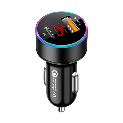 SHGK Allume Cigare Chargeur USB C PD & QC3.0 Chargeur Voiture Rapide Allume Cigare USB A Adaptateur pour Phone 13 12 11 Pro Max X XR XS, Samsung, Huawei, Tablet