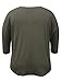 LEEBE Plus U Studded 3/4 Sleeve Swing Top (1X-5X) (3X, 3/4 Olive)