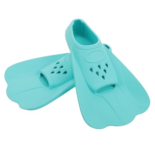 ifundom Silicone Short Snorkeling Fins for Boys and Girls and Adults Professional Mermaid Training Flippers Lightweight and Flexible Gear for Swimming One Pair