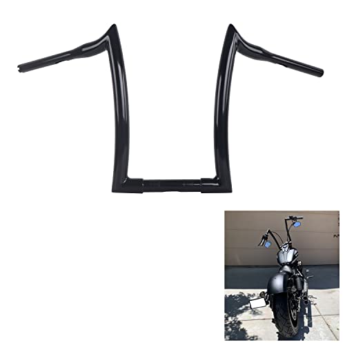 1.5 Inch Fat Handlebar For Harley Road Glide, Also For 2006-Up Fat Bob, Low Rider, Street Bob, Super Glide, Wide Glide, Breakout, Fat Boy, Sport Glide, Road King, Strong & Solid Ape Hangers(17" Black) #TOP10