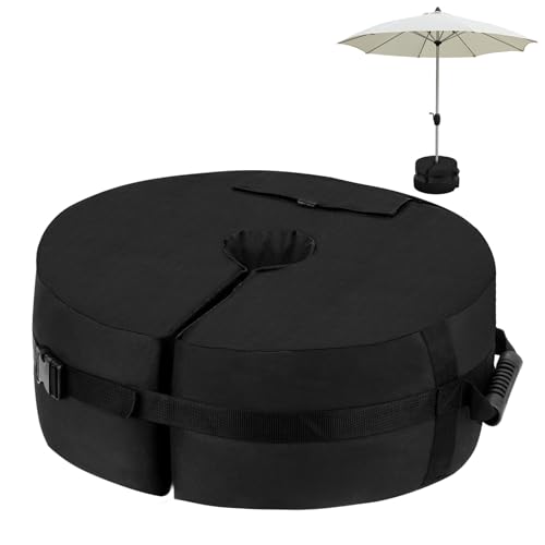 RIOGOO Bolsa de Pesas para Base de Sombrilla Desmontable, Bolsa de Pesas para Paraguas de hasta...