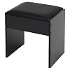 ECD Germany Kaptafel krukje, zwart, 40x43x29,5 cm, elegant design, hoog zitcomfort, houten zitting krukje met…
