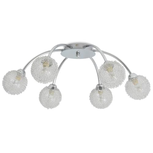 Luminaire plafonnier design en verre et métal micro-poli 57 cm - 4