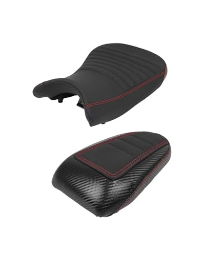 M1000RR S1000 RR 2019-2025 用 バイク用 フロント ドライバー リア パッセンジャー ピリオンシート クッションカバー バイク用シートカバー(One Set Black)