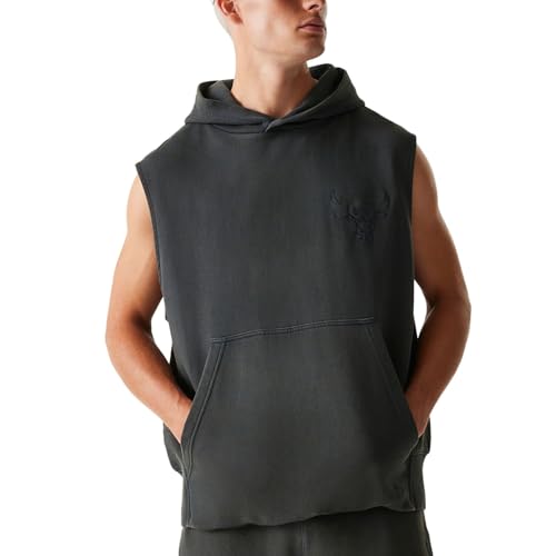 Sudadera con capucha sin mangas New Era de color carbón ideal para entrenar