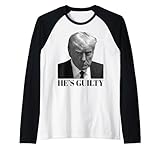lui è colpevole donald j trump foto segnaletica nero bianco maglia con maniche raglan