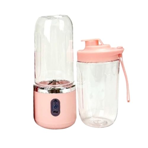 Potente licuadora portátil, mini exprimidor recargable para triturar hielo, licuadora personal a prueba de fugas con taza de viaje adicional para viajes, camping, gimnasio, oficina, uso diario