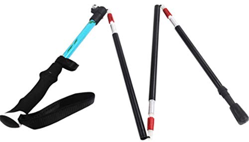 Bastones de trekking ajustables y compactos de aluminio para senderismo y mochileros 4