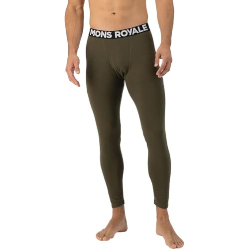 Cascade Merino Base Layer Legging (US, Alpha, Large, Regular, Regular, Dark Olive)