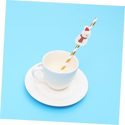 Beaupretty Pitillos de Papel Navidad 30 pcs miniatura 4