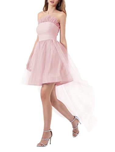 Mini robes de soirée formelles en tulle plissé style haute couture