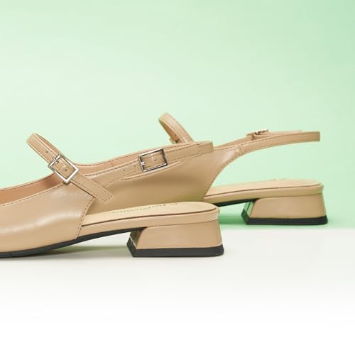Image of C.Paravano Slingback Flats | Slingback Sandals for Women | Sandals Flats | Adjustable Ankle Strap Shoes