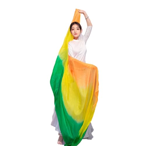 Voiles de danse du ventre en soie véritable premium bleu roi 400cm
