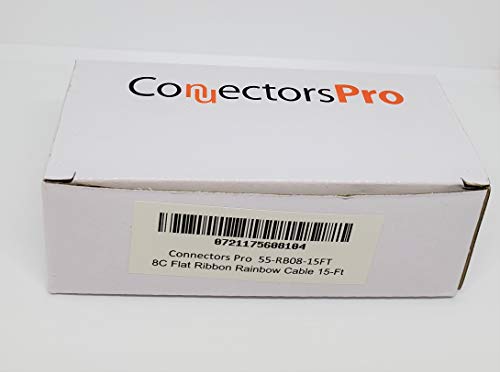 Pc Accessories - Connectors Pro 8P 15 Feet Idc Rainbow Color Flat Ribbon Cable For 2.54Mm 0.1" Spacing Connectors (8P-15Ft) #TOP5