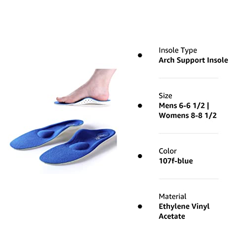 Walkomfy Full Length Orthotic Inserts Arch Support Insole, Insert For Flat Feet,Plantar Fasciitis,Feet Pain,Insoles For Men & Women (Mens 6-6 1/2 | Womens 8-8 1/2, 107F-Blue) #TOP7