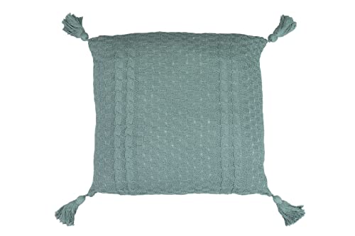 Coussin vert clair 50x50 cm haut de gamme aux finitions soignees - 2