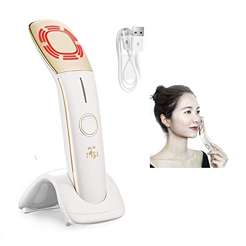 Ms.W Masajeador Facial Dispositivo de Belleza Para el Cuidado de la Piel, Dispositivo de Tonificación de Estiramiento de la Piel Con Luz LED Infrarroja, Masaje Facial Reafirmante Antiarrugas Cover