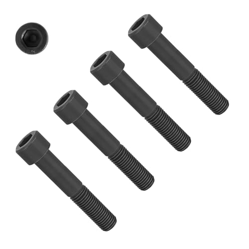 TERF® M8 X 100mm Hex Socket Cap Head Machine Screws Self Colour Black High Tensile Grade 12.9 Machine Screw M8 (8mm) X 100mm Allen Key Hexagonal Socket cap Bolts - Pack of 5