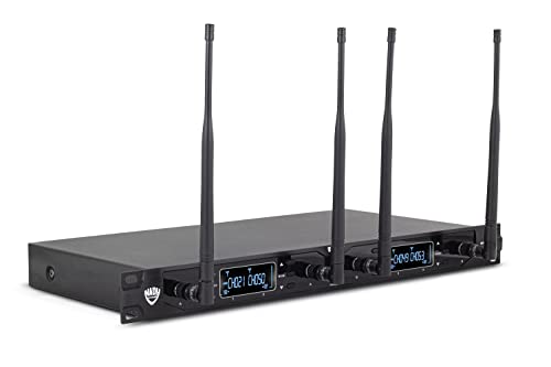 Nady Systems D-450-Ht Quad Receiver 200-Channel Digital Wireless Handheld Microphone System | All-Metal Microphones & Receiver | 48Khz/24Bit | 300'+ Range | 4 Individual Xlr & 1 Sum ¼ Outputs #TOP3