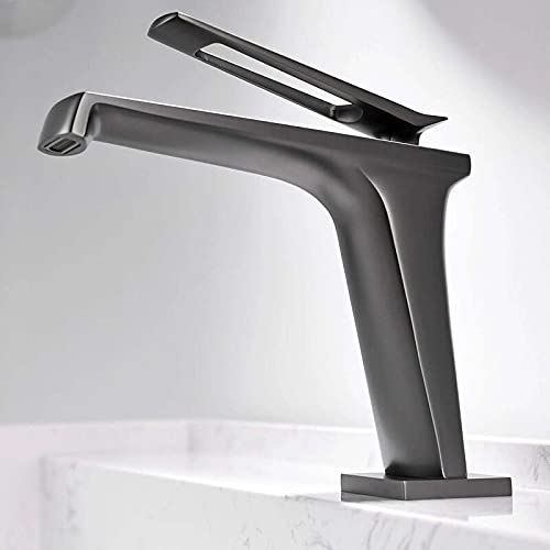 Grifo cepillado del lavado de baño monomando para lavabo cromado moderno 5