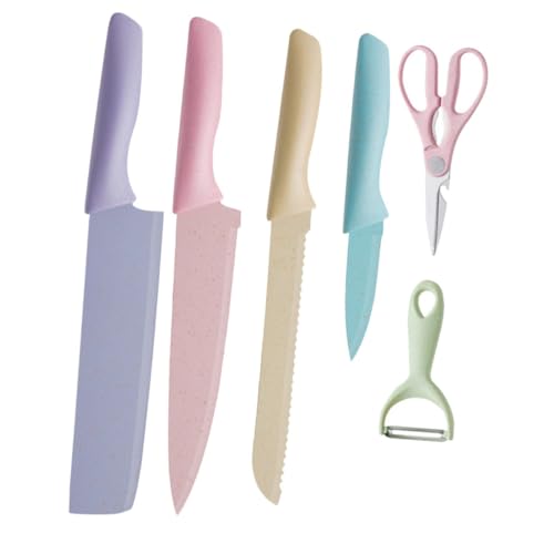 Set Cuchillos Cocina 7 Piezas Acero Inox Base