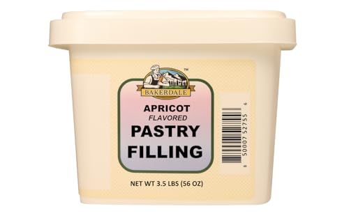 Bakerdale Apricot Flavored Pastry and Dessert Filling for Baking, 3.5