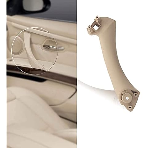 InSassy Door Pull Handle for BMW E90 E91 E92 E93 3 Series - Right Front/Rear Inner Door Panel Handle Support Bracket - Passenger Side Door Handle Replacement 51-41-7-230-854 Beige Cover