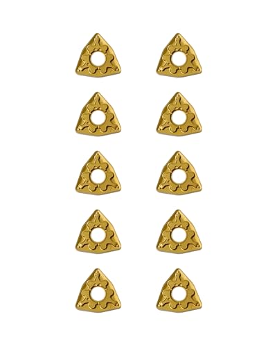 Zorqon Carbide Turning Inserts WNMG331 WNMG060404, CVD Coated Turning Inserts Cutting Tools for Steel, Negative Chip-Breaker CNC Inserts for Lathe Turning Tool Holder, 10Pcs