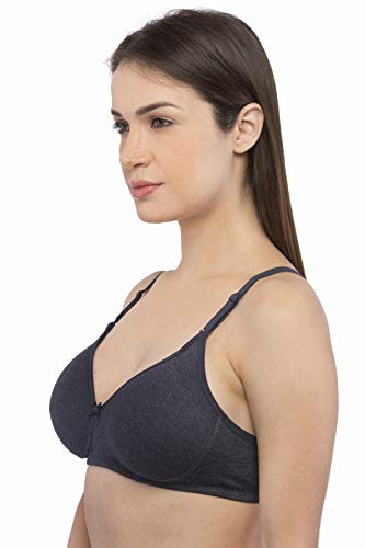 Image of VIP Feelings ELLE Cotton Rich Fabric Wirefree Padded T-Shirt Bra Combo Set for Womens with Medium Coverage