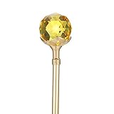 Fufeng Crown Gold Lotus Crystal Scepter, 18.8Inches