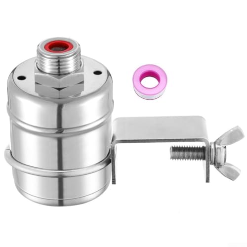 Valvola di controllo del livello dell'acqua con sfera galleggiante automatica, in acciaio inossidabile 304, per l'utilizzo in serbatoi d'acqua, torri e sistemi idraulici (ampia clip laterale)