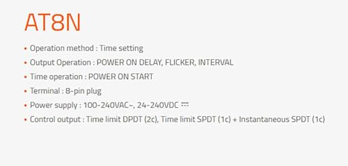 Minuteur AT8PSN multi-range timer relay pour tableau