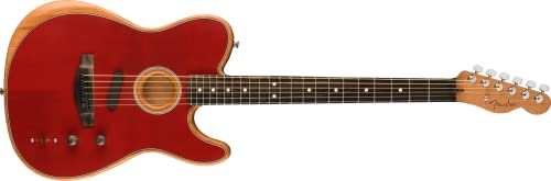 Fender フェンダー アコースタソニック American Acoustasonic® Telecaster®, Ebony Fingerboard, Crimson Red ギグバッグ付き