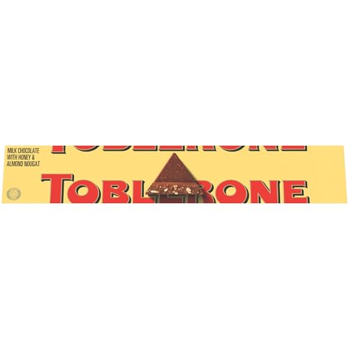 TOBLERONE Milk Chocolate Bar with Honey and Almond Nougat, 12.6 oz