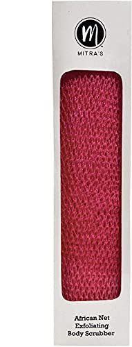 African Net Sponge/Exfoliating Shower Body Scrubber/Exfoliating Back Scrubber/Skin Smoother/Great for Daily Use/Stocking Stuffer - Pink