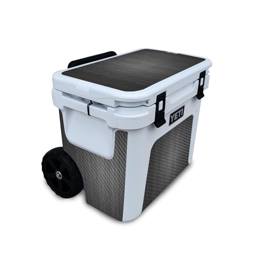 Carbon Fiber Skin Yeti Roadie 32 Wheeled Cooler - Black