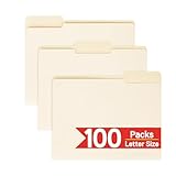 Paquete de 100 Carpetas de Archivos Manila Archivador Portadocumentos, Escuela y Hogar