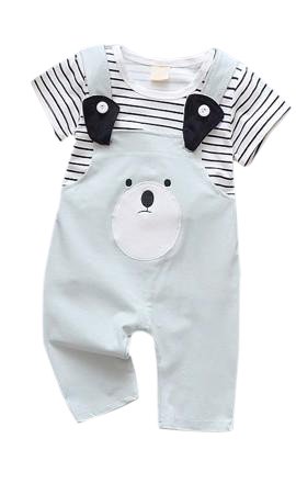 MummamiaMy Little Bear Unisex Dungaree Set - Blue