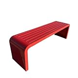 Wetterfeste Gartenbank ohne Rückenlehne, nahtloses Schweißen, verzinktes Metall, glatte Oberfläche, starke Tragfähigkeit, vorgebohrte Löcher,...