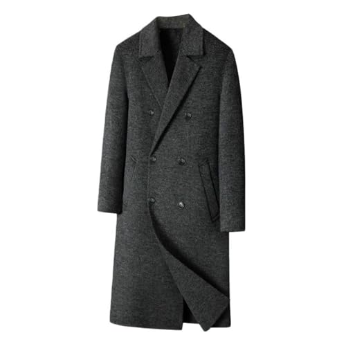 Manteau trench en laine double face homme style coréen automne hiver long