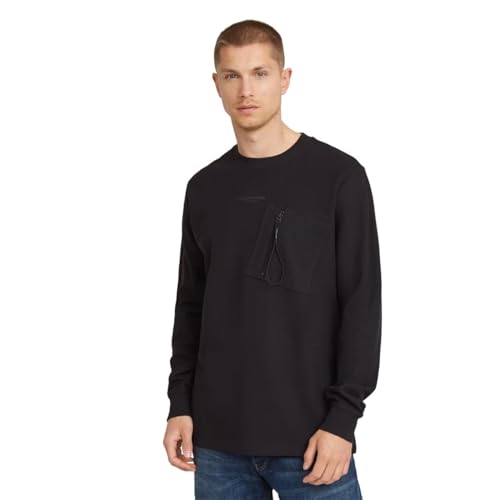 G-STAR Para Hombre Sudadera Pocket, Negro (dk Black D25167-D617-6484), XXL